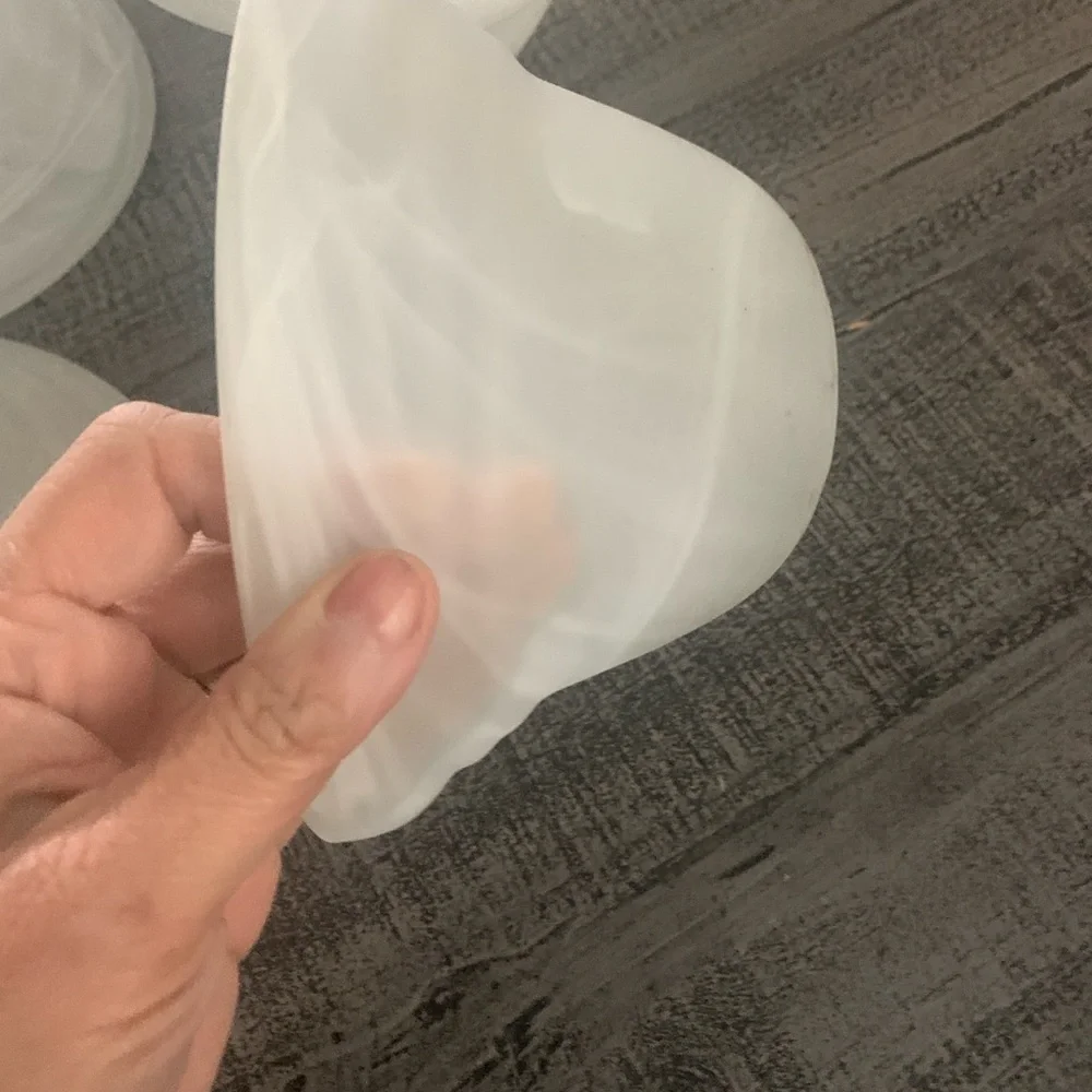 Frosted Glass Light Fixture Globes, Set of 2, no cracks or damage, Preloved